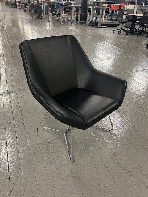 black leather chair