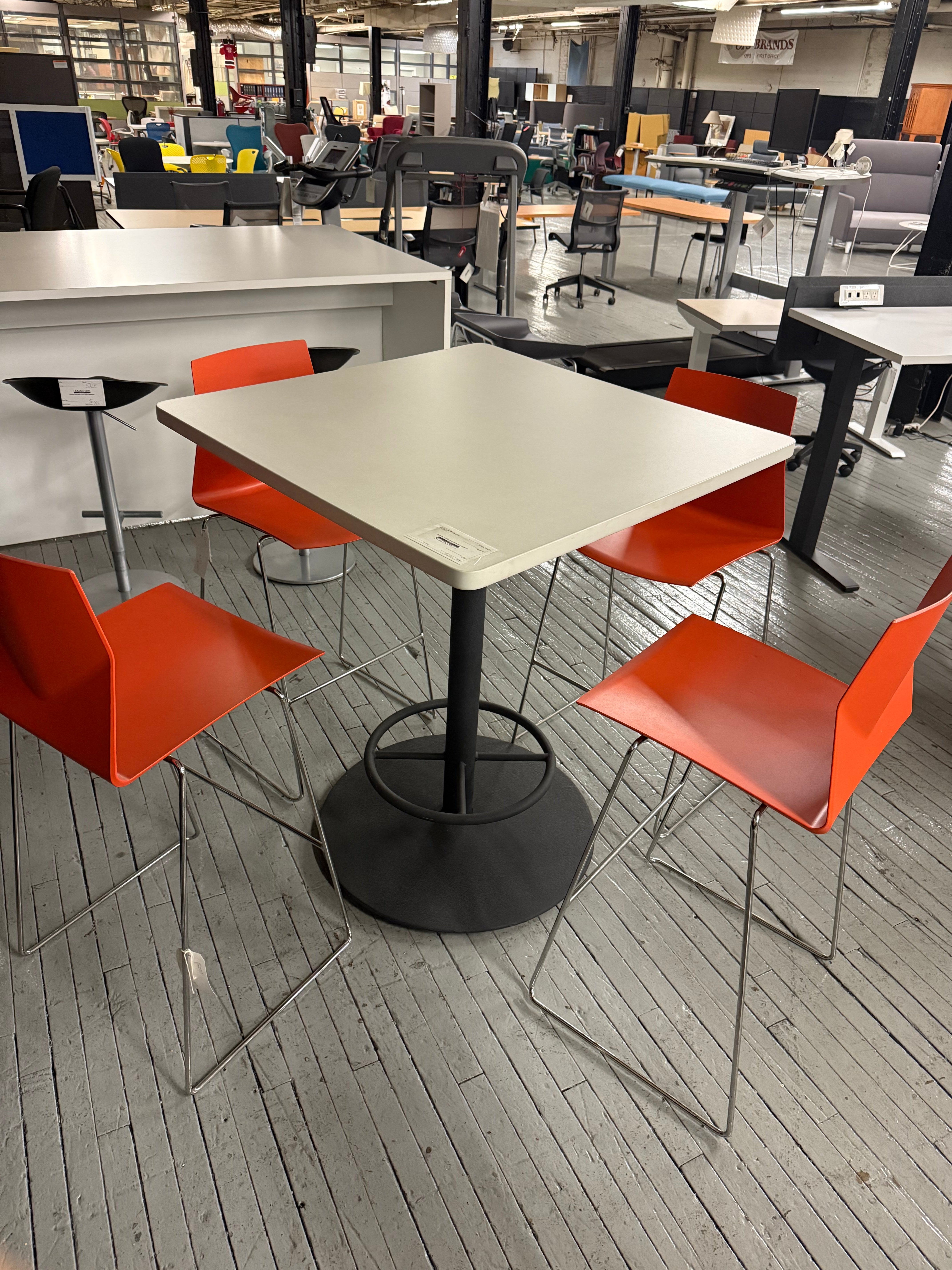 Herman Miller Everywhere Table – Square Top, Black Base -Y36