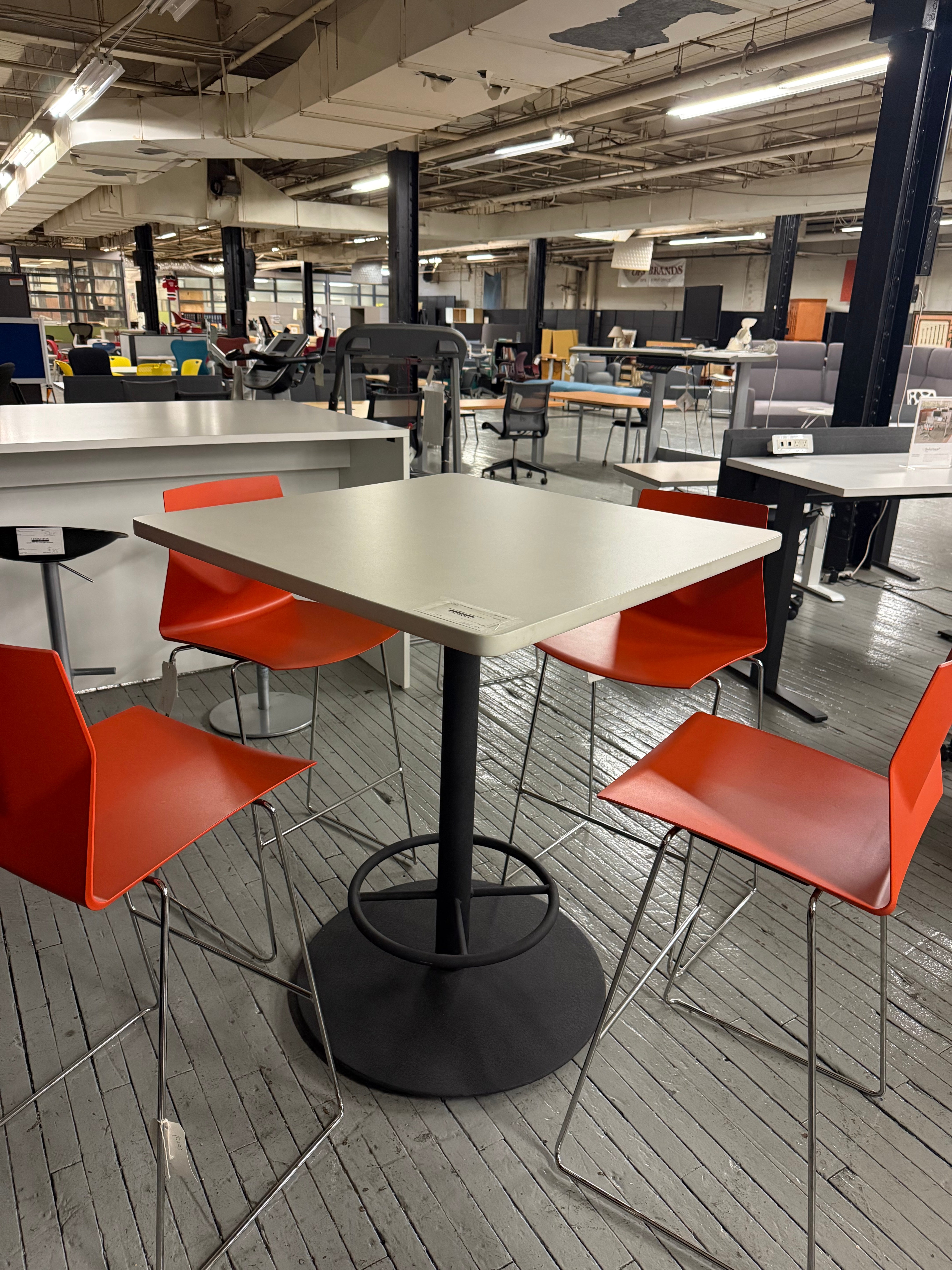 Herman Miller Everywhere Table – Square Top, Black Base -Y36