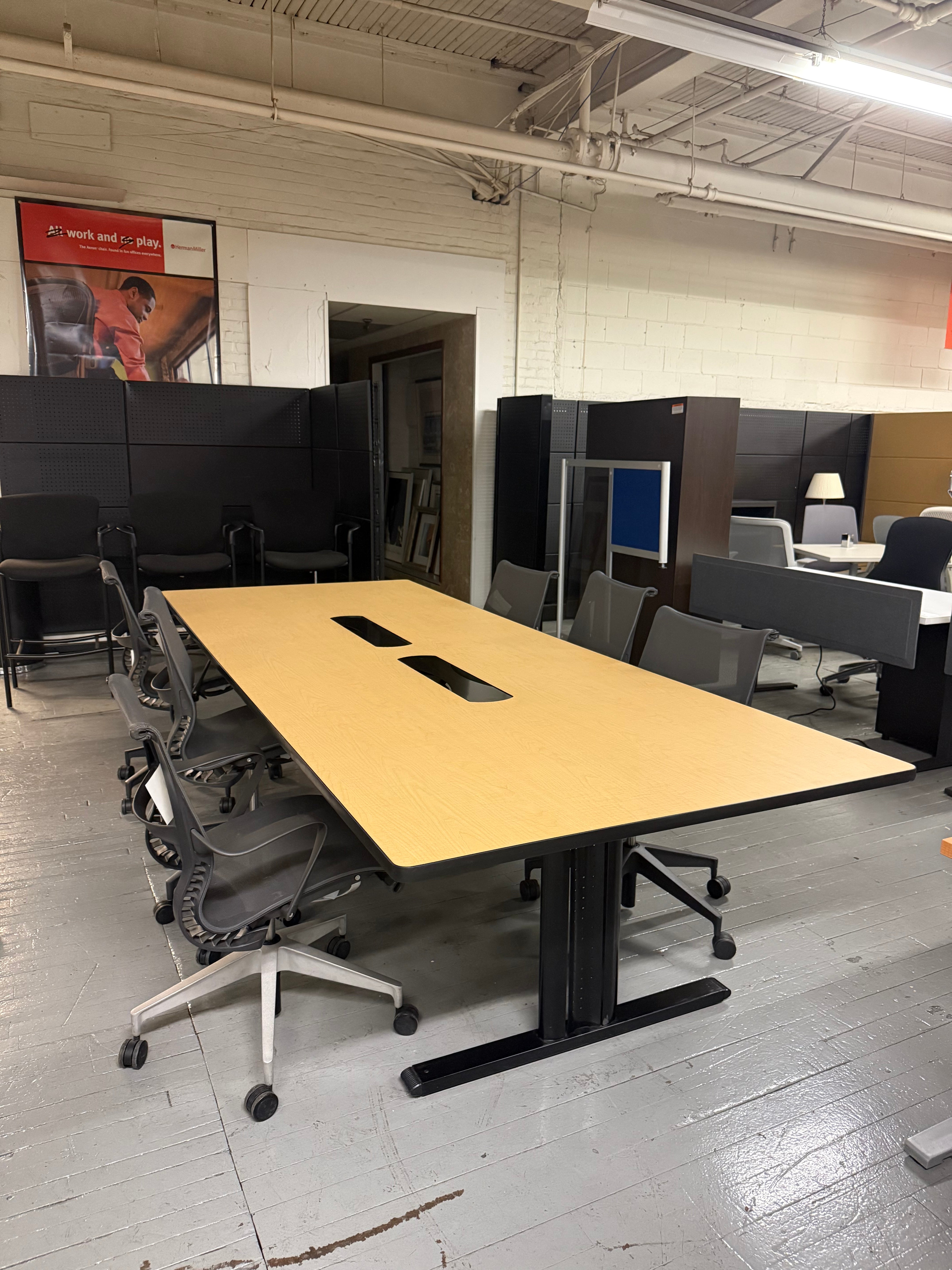 Honey Laminate 10ft Conference Table -V47