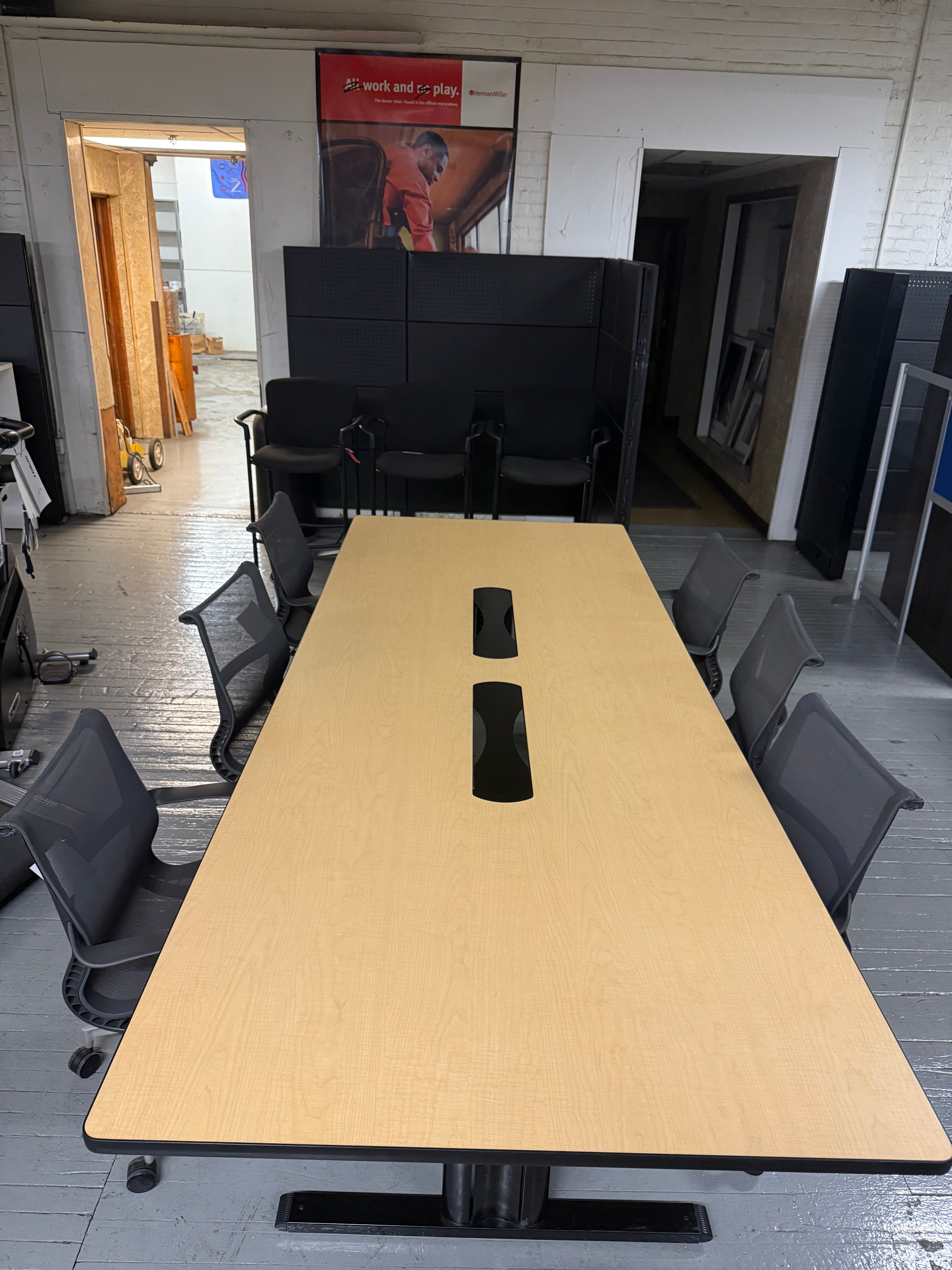 Honey Laminate 10ft Conference Table -V47