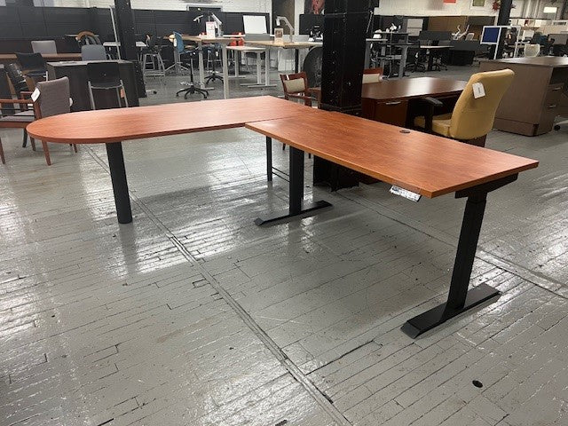 adjustable height l shaped desk