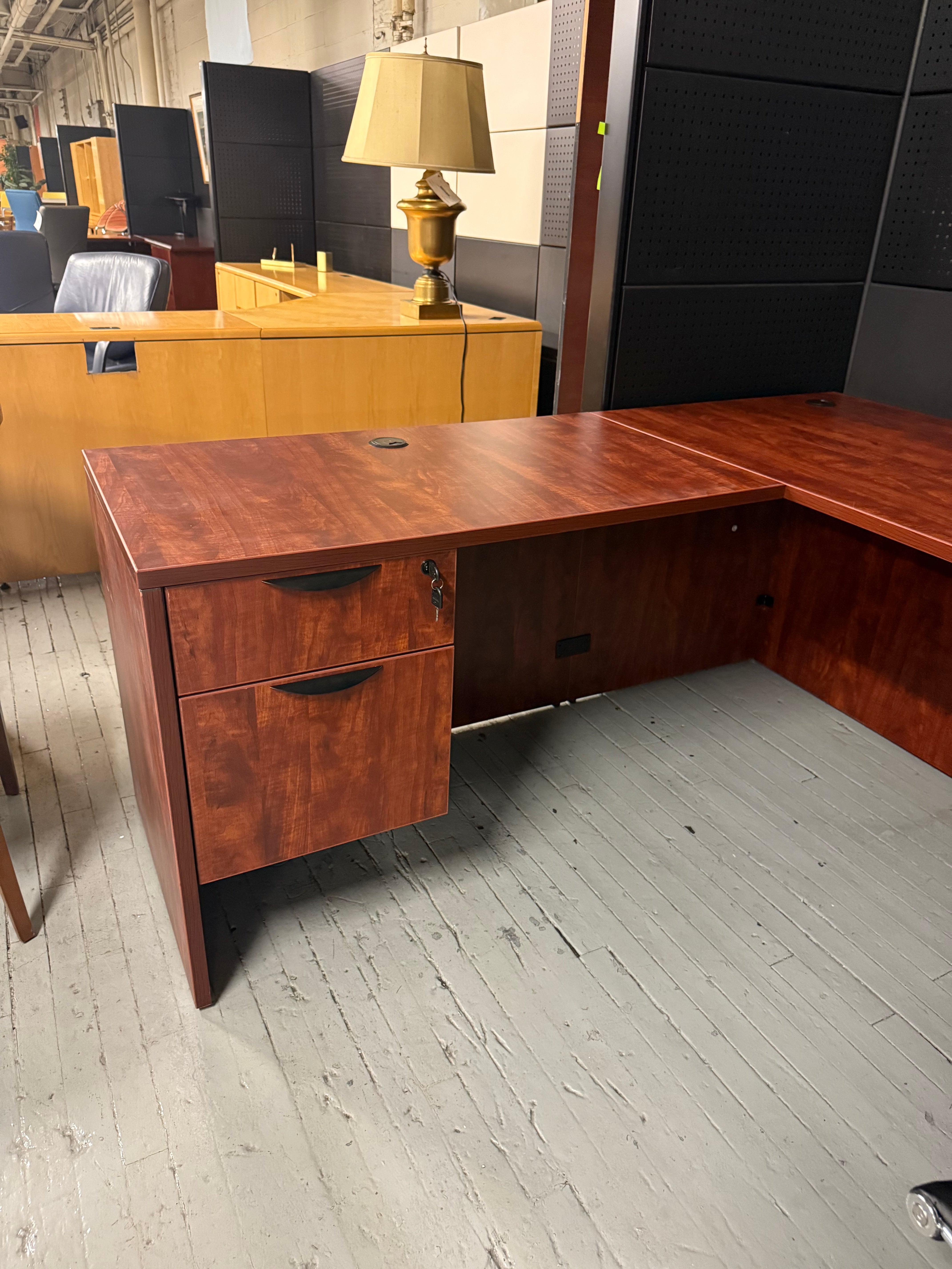 OTG Mahogany Desk with Left-Hand Return -L48