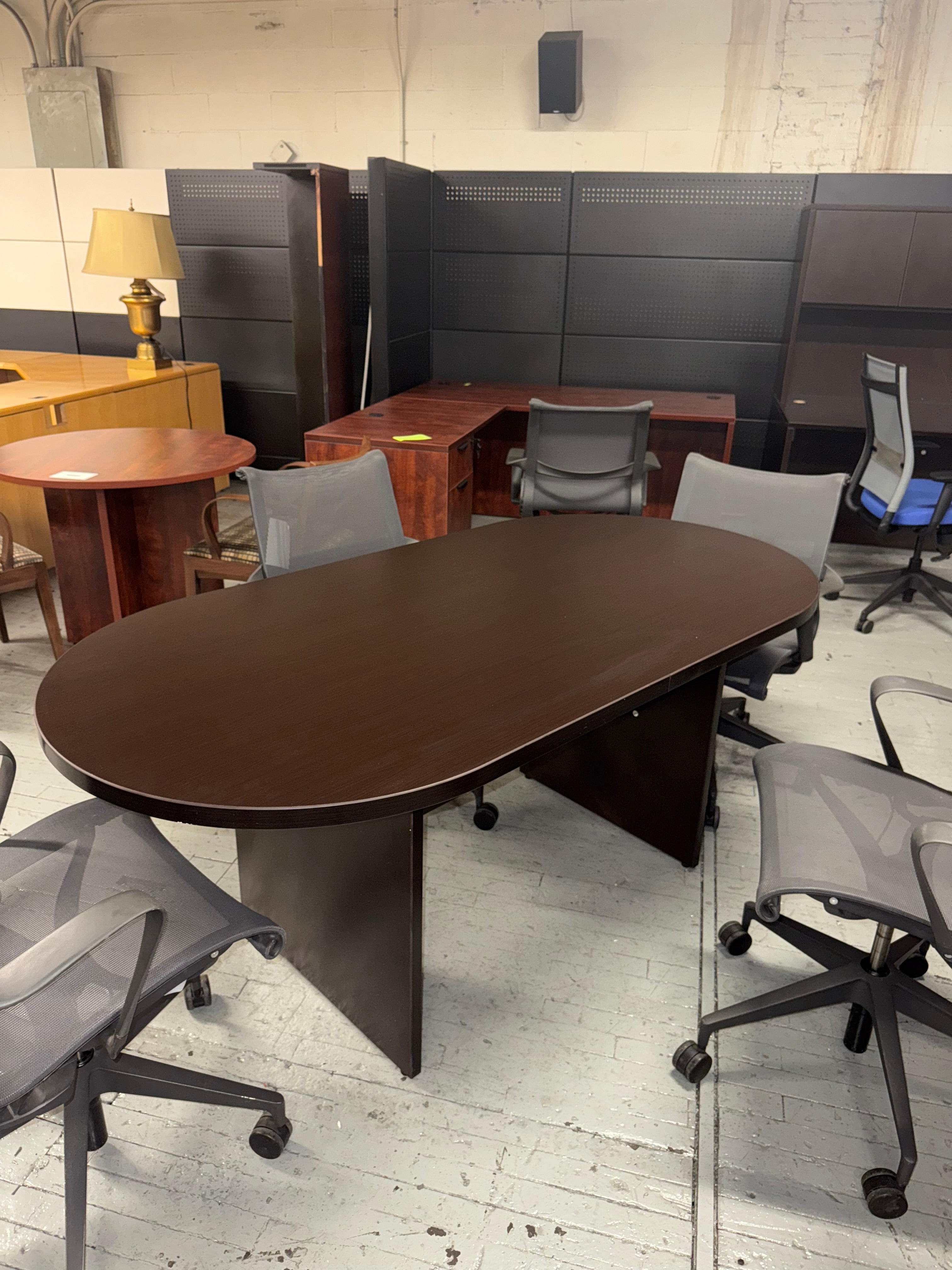 Office to Go Espresso Racetrack Conference Table -Y32