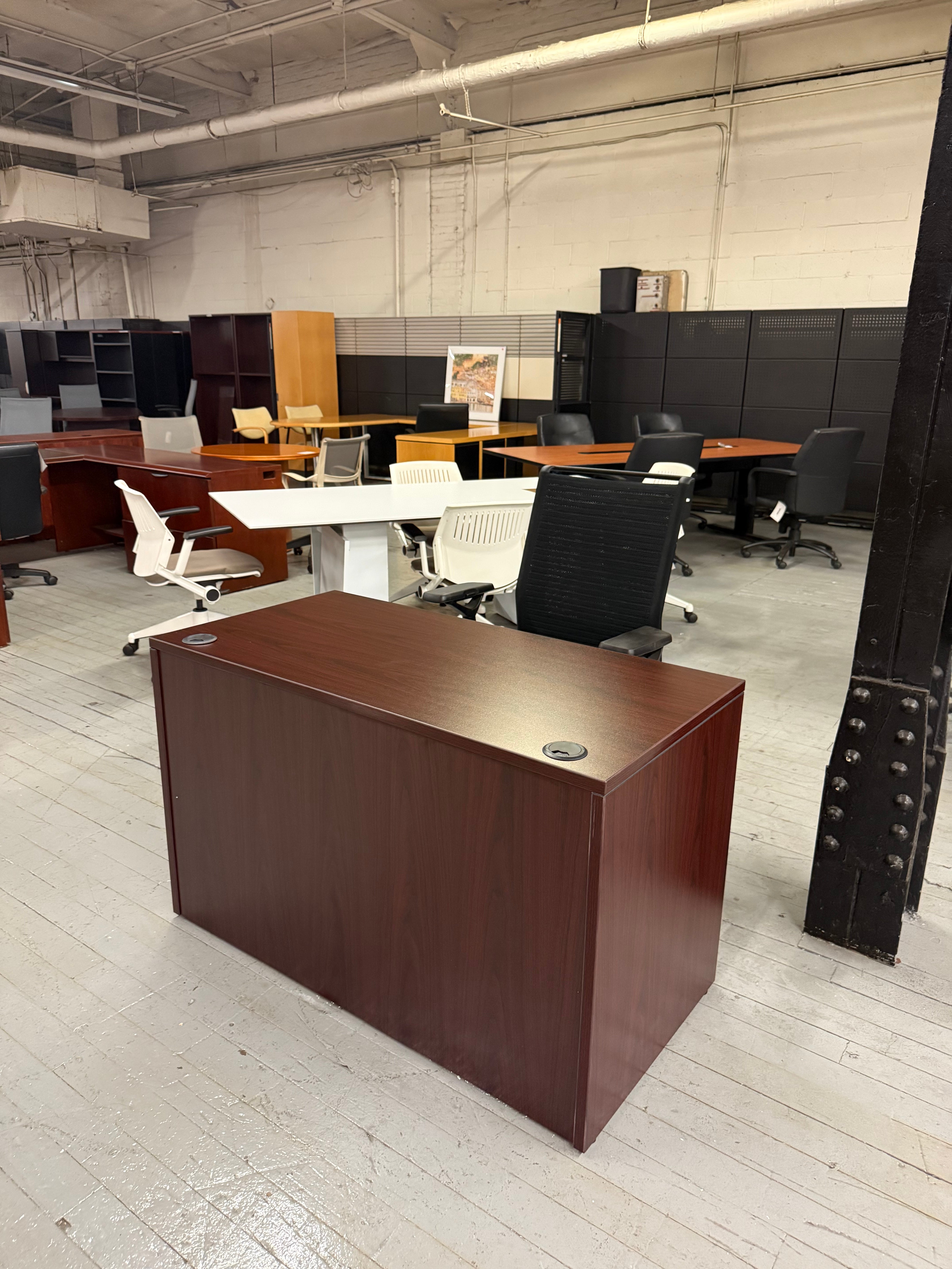 Office to Go Mahogany Desk Shell -L47