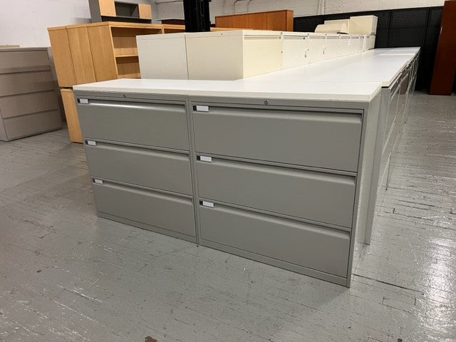 Teknion| Two Lateral Files with Common Top