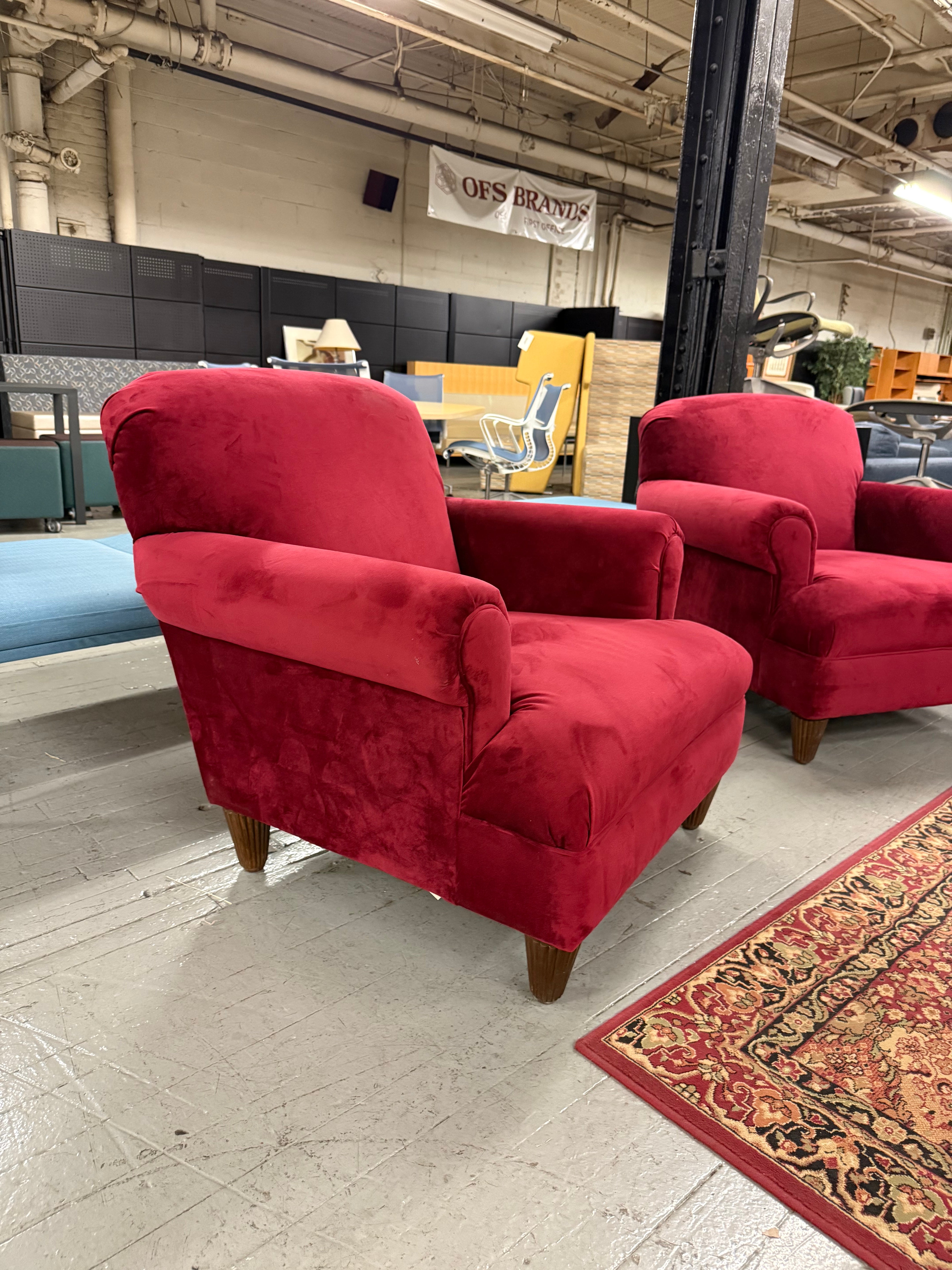 Red Lounge Chairs - F15