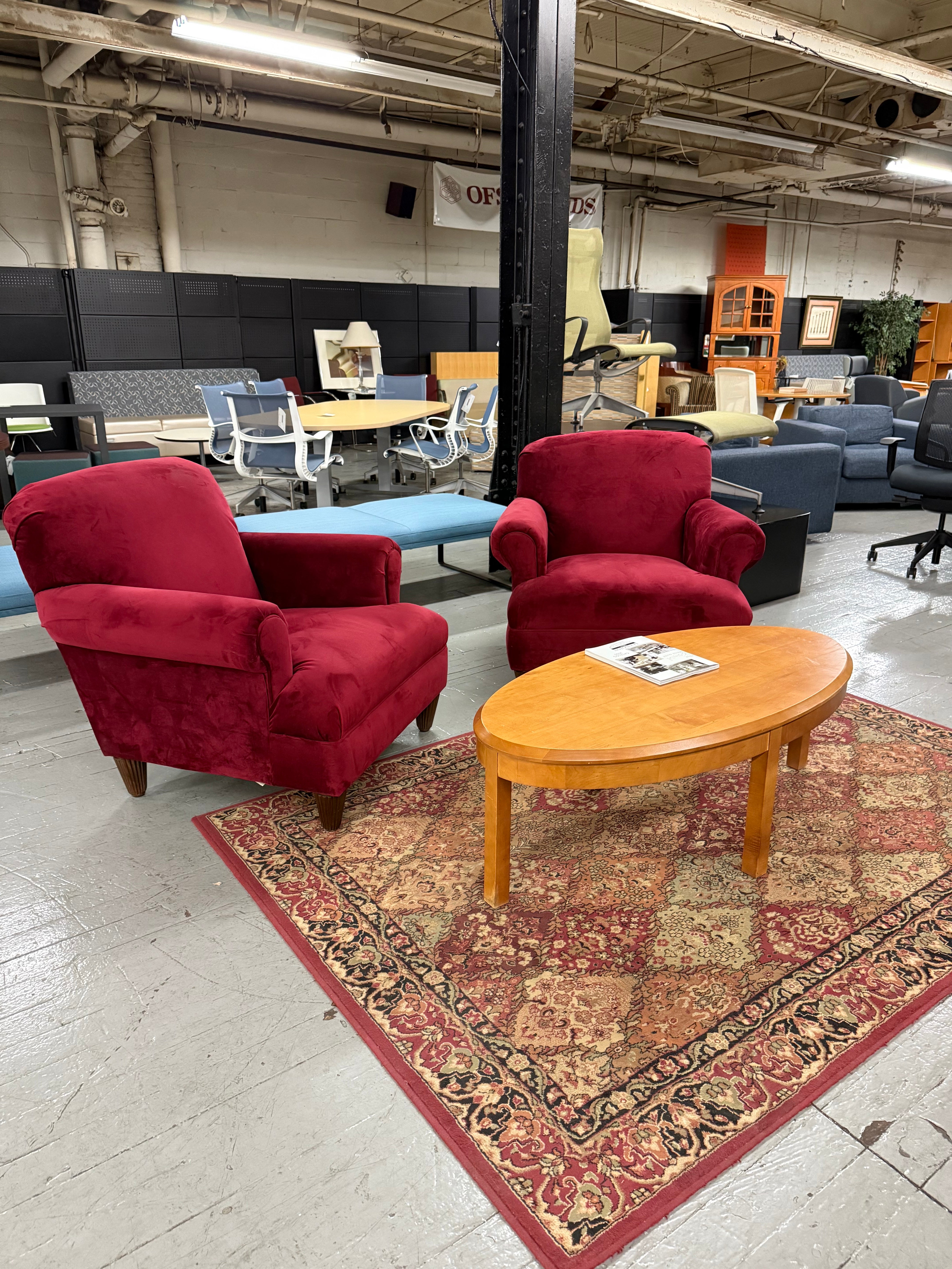 Red Lounge Chairs - F15