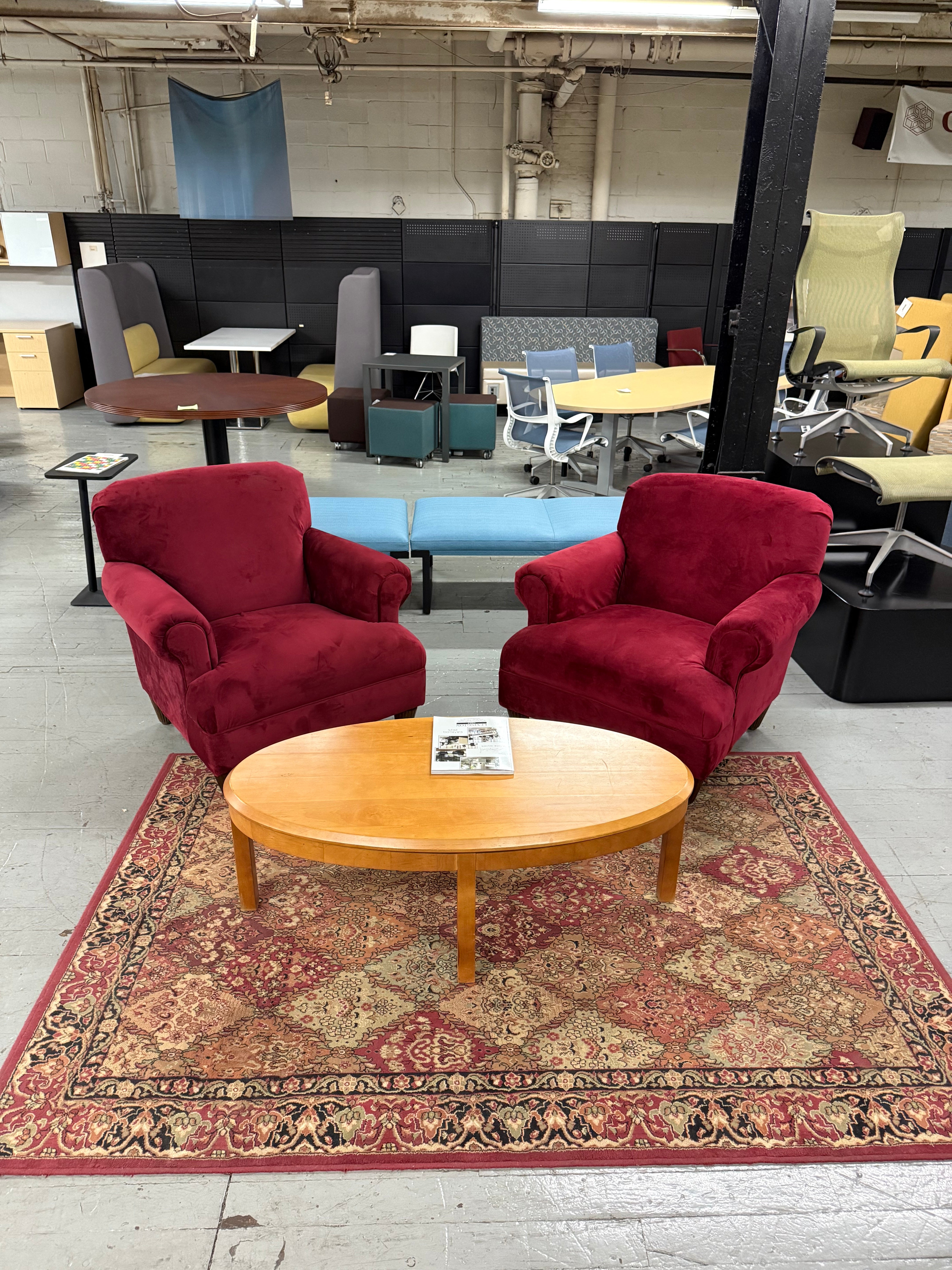 Red Lounge Chairs - F15