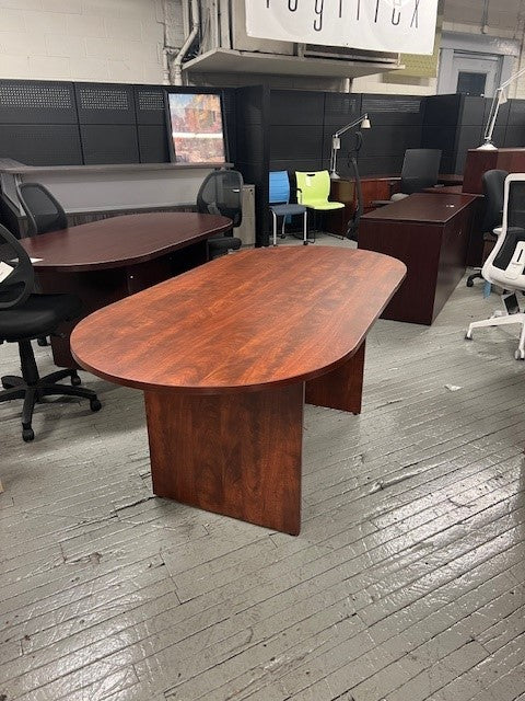 oval wood desk