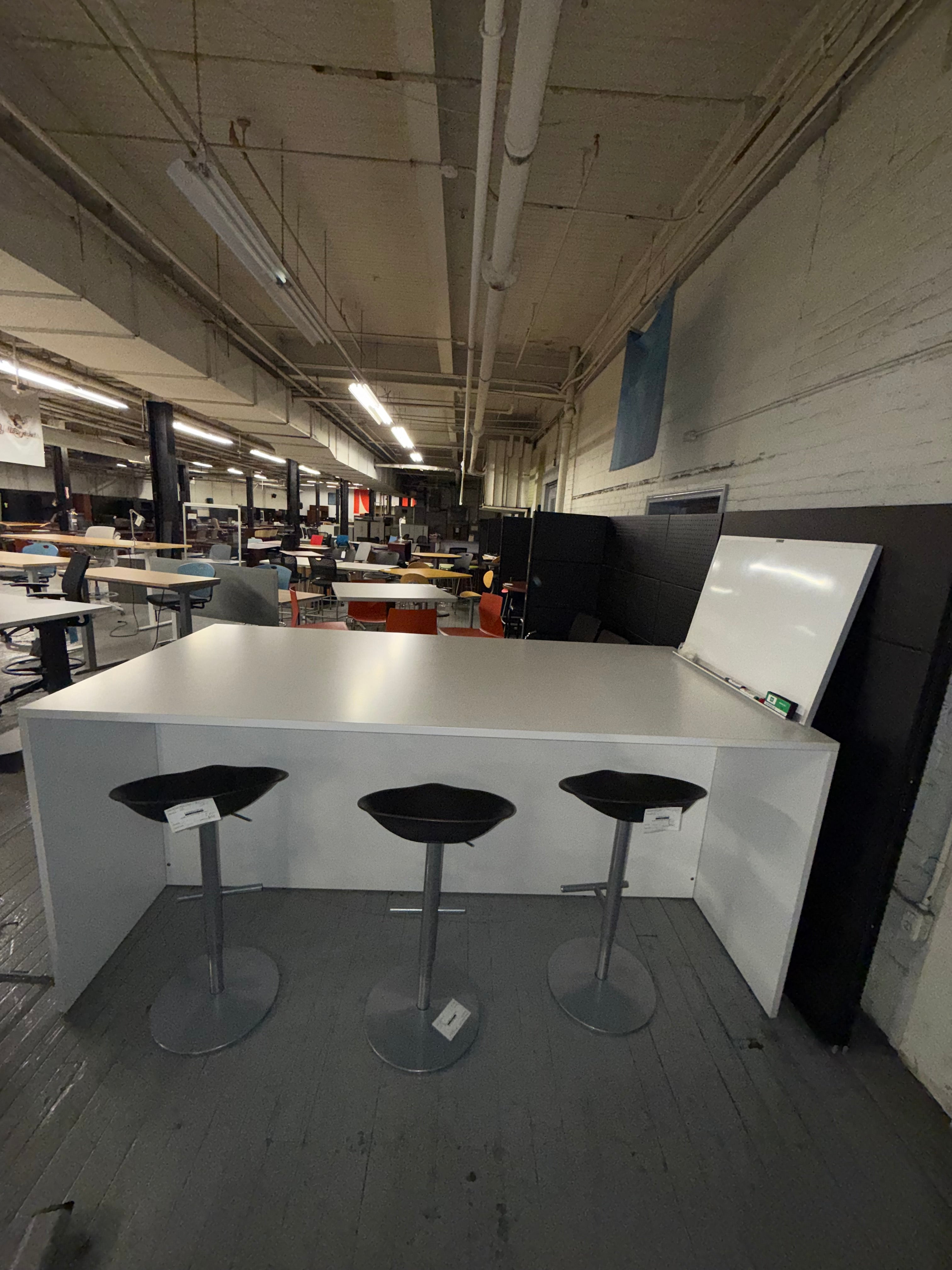 White Laminate Bar-Height Table