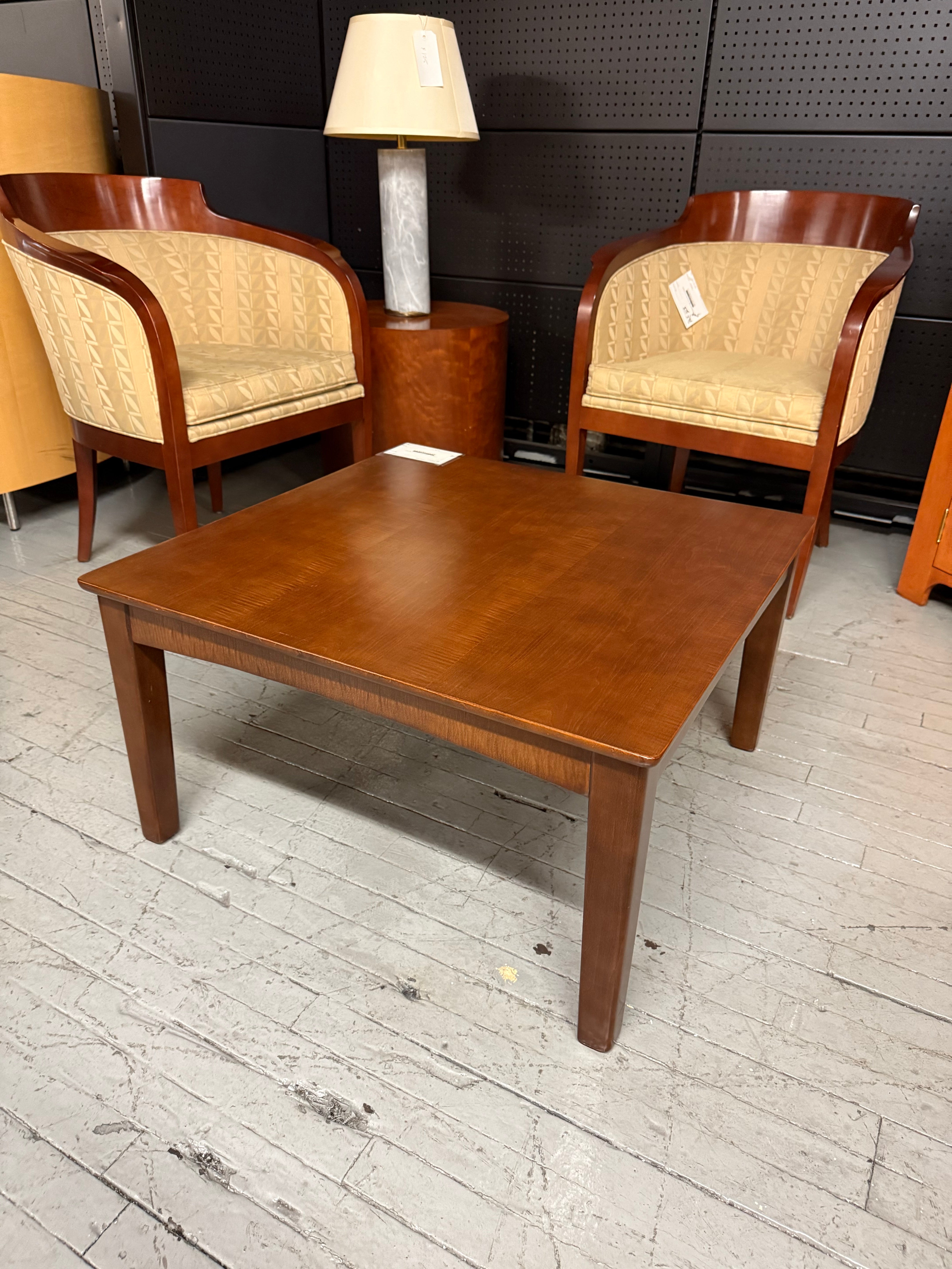 Brayton International Square Table – Wood Veneer Finish -Y46