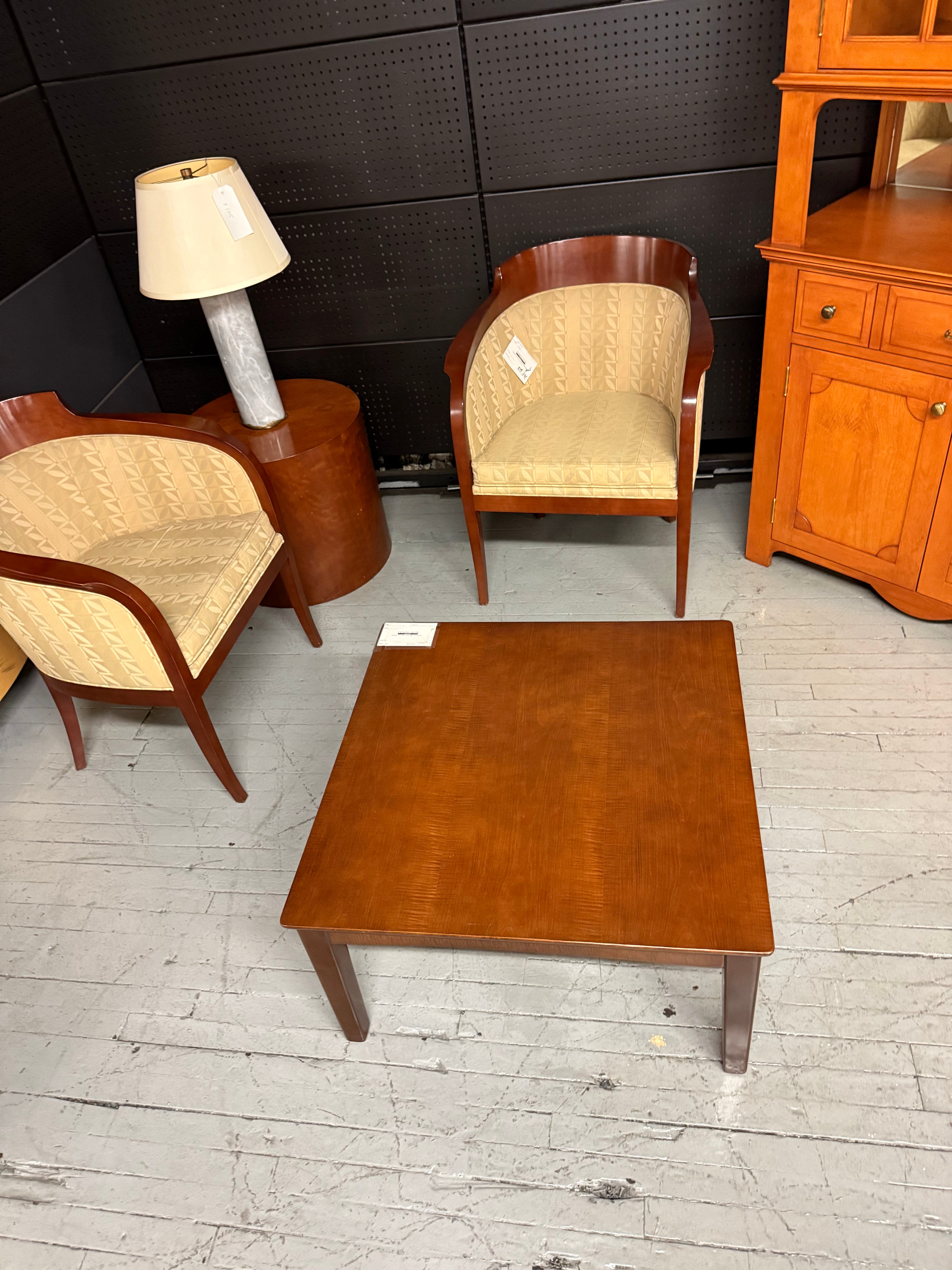 Brayton International Square Table – Wood Veneer Finish -Y46