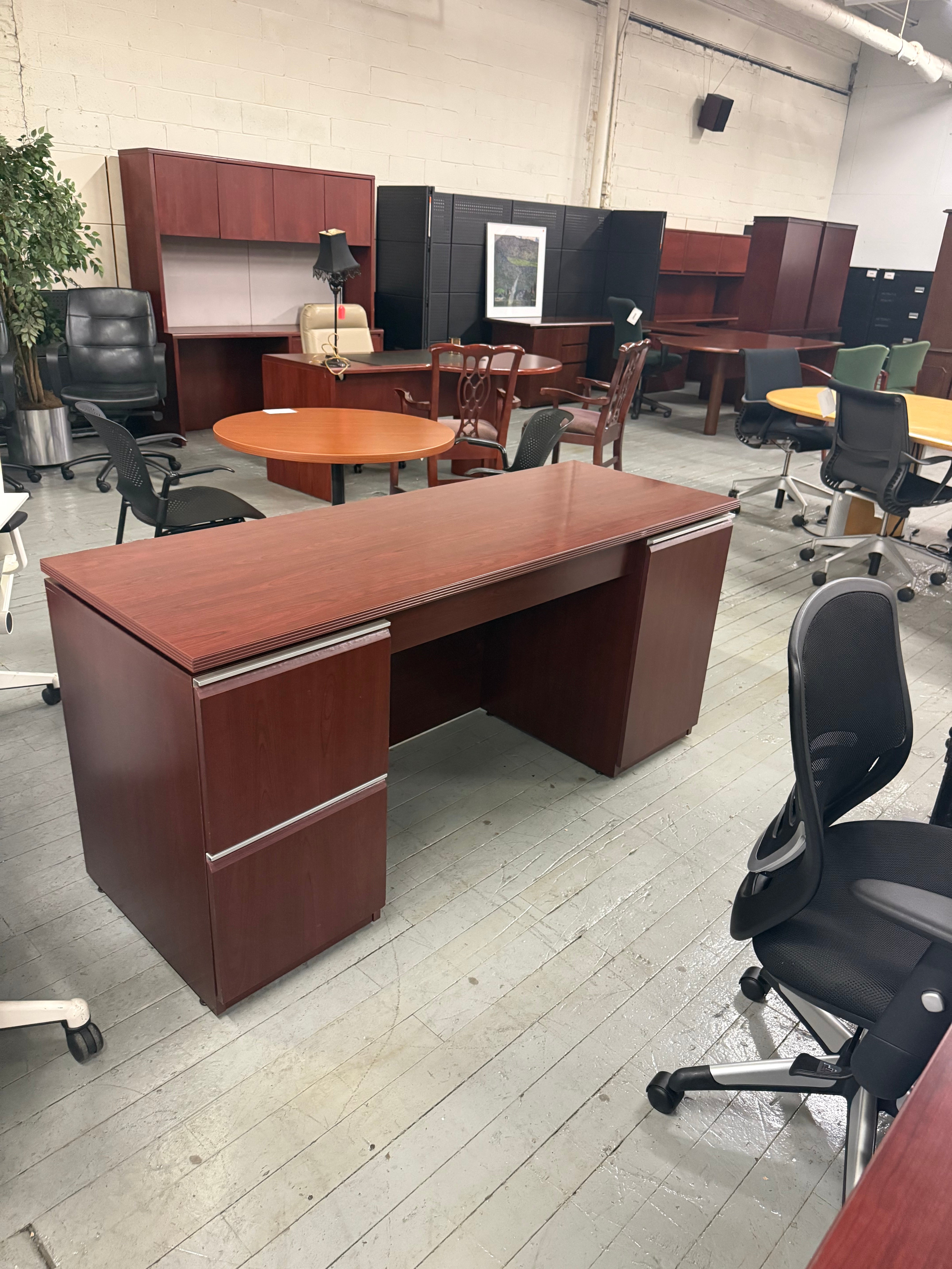 Bush Home Desk & Credenza Set - L56