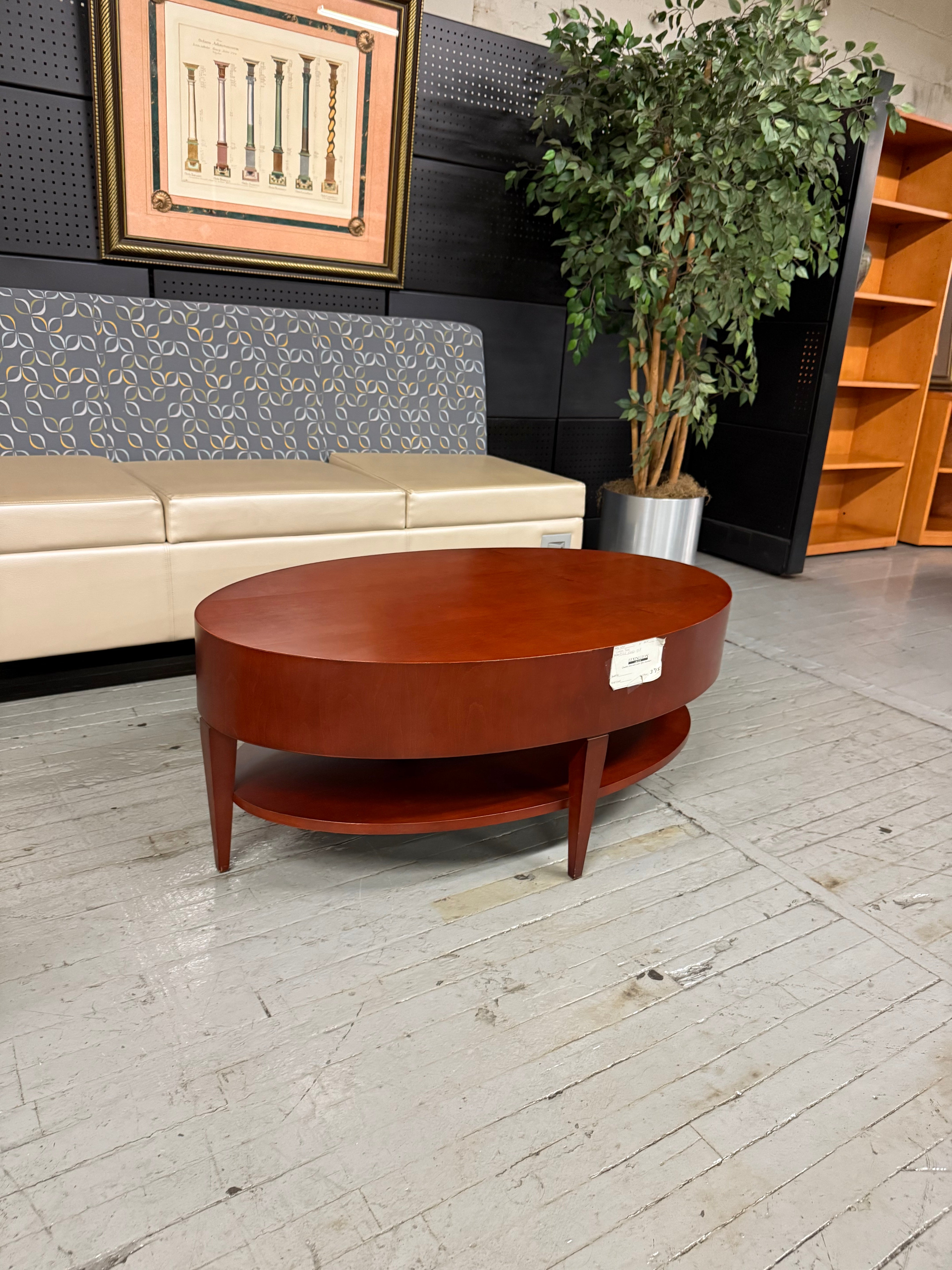 HBF Wood Veneer Coffee Table – Cherry Finish -Y45