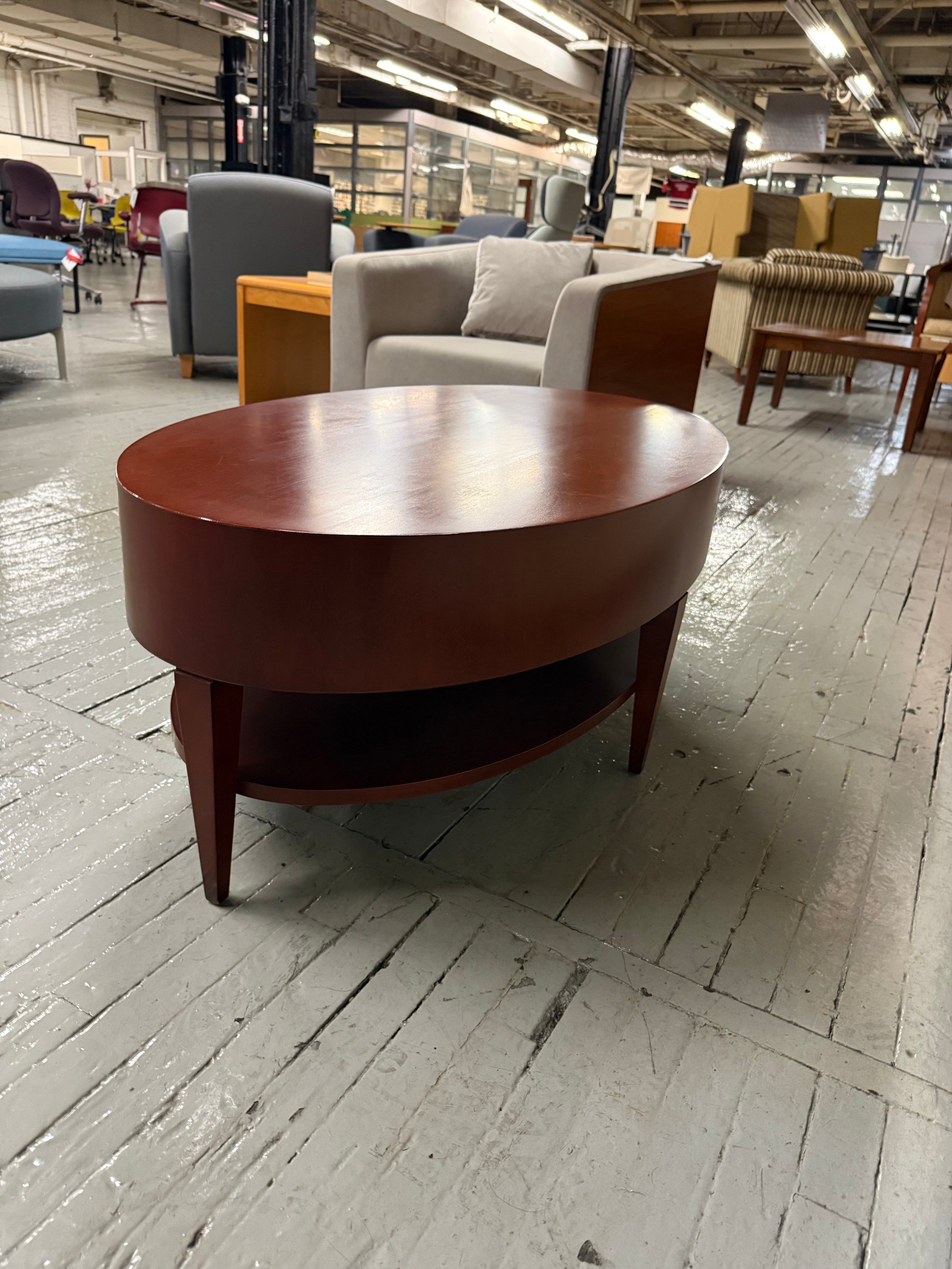 HBF Wood Veneer Coffee Table – Cherry Finish -Y45