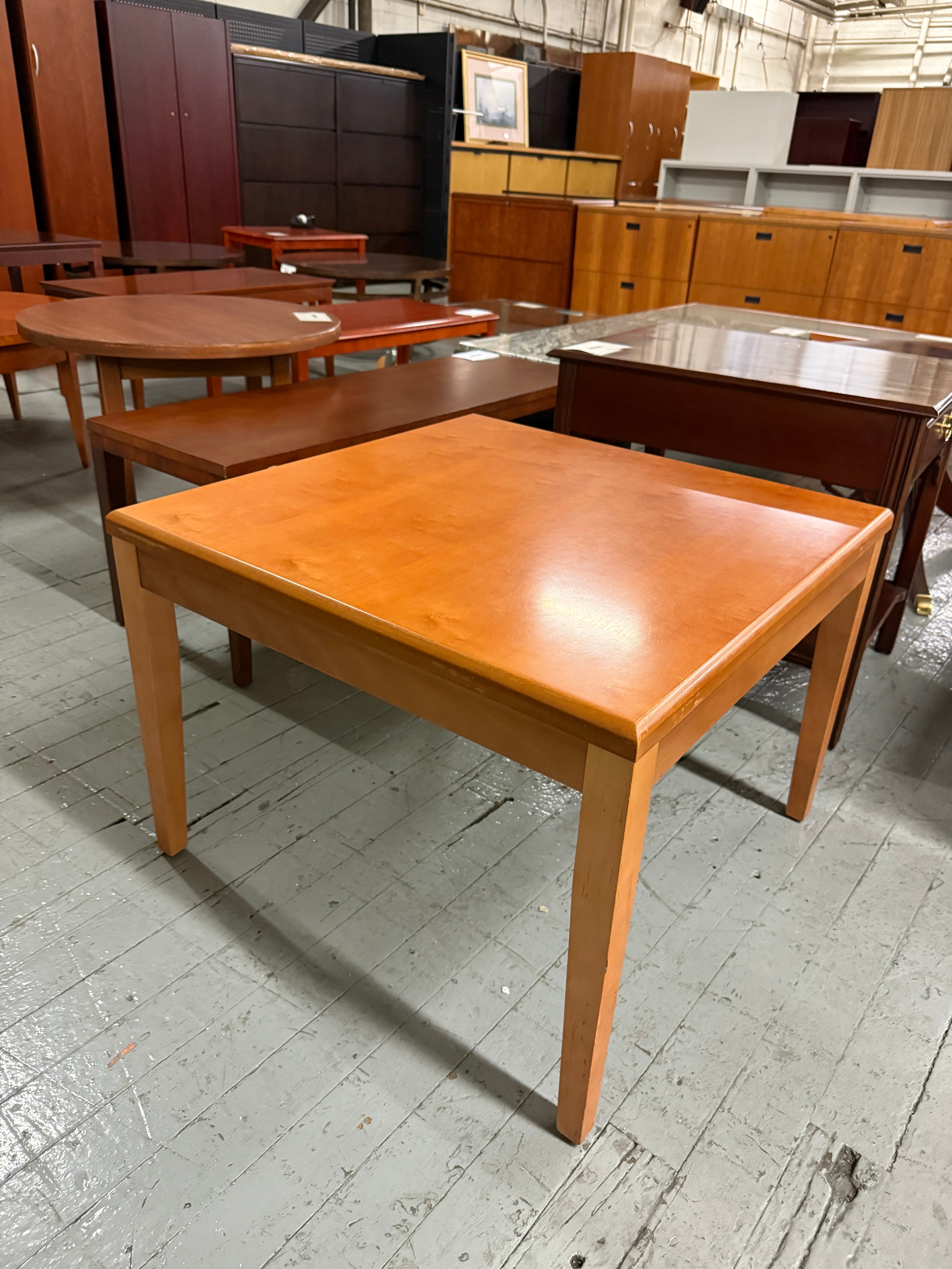 wood square end table