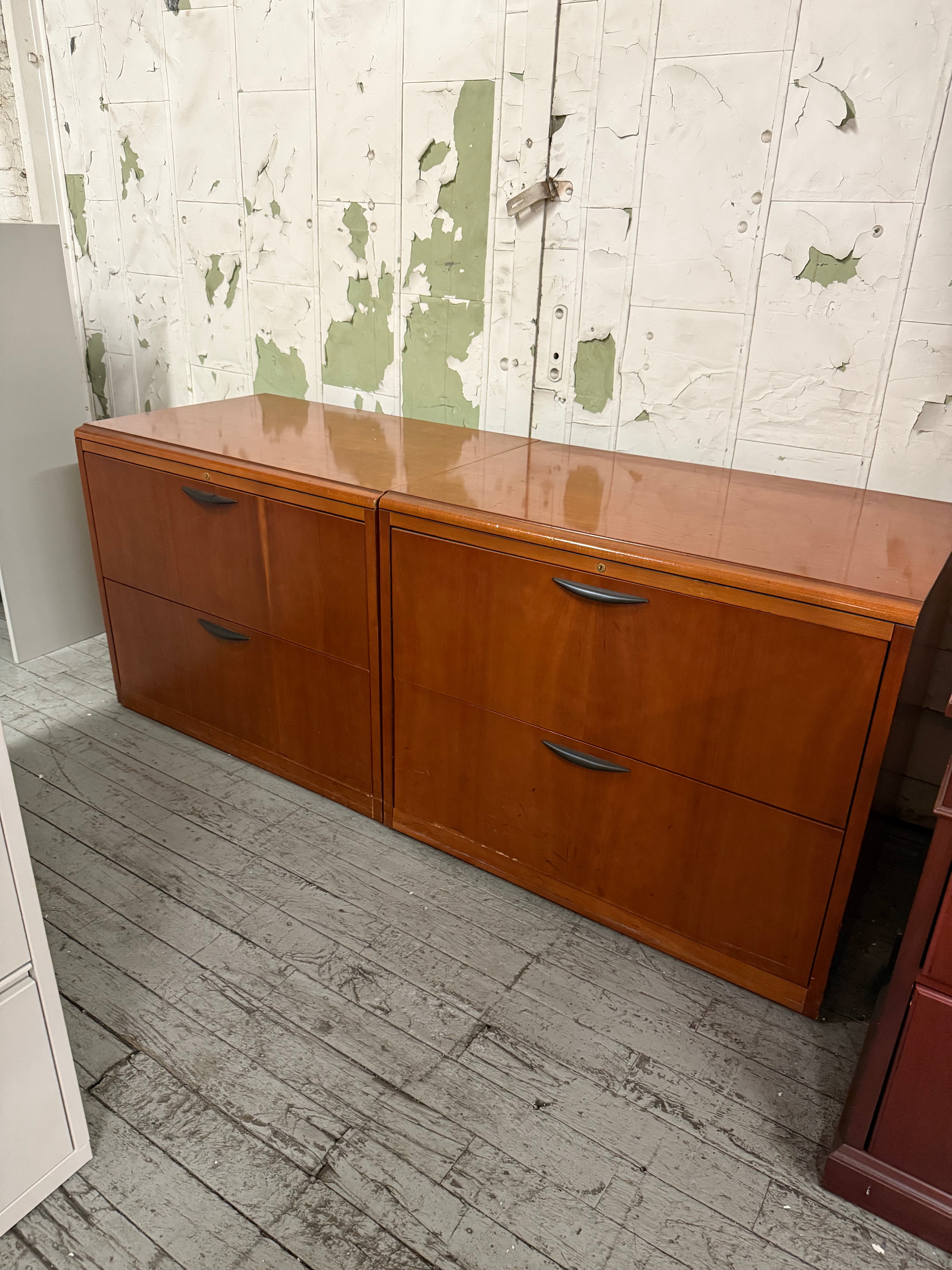 2 drawer wood file cabinet