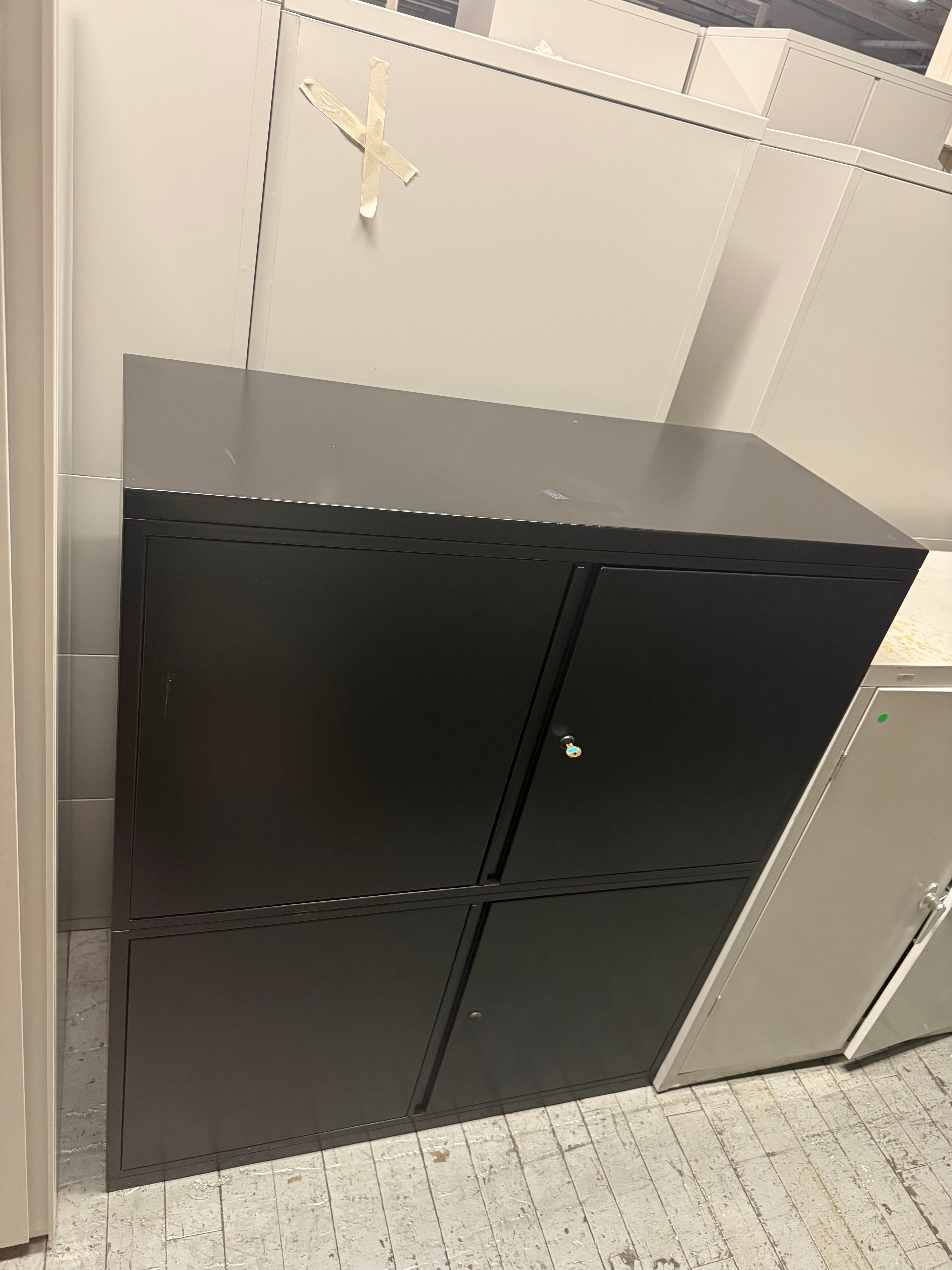 wood bookcase with doors