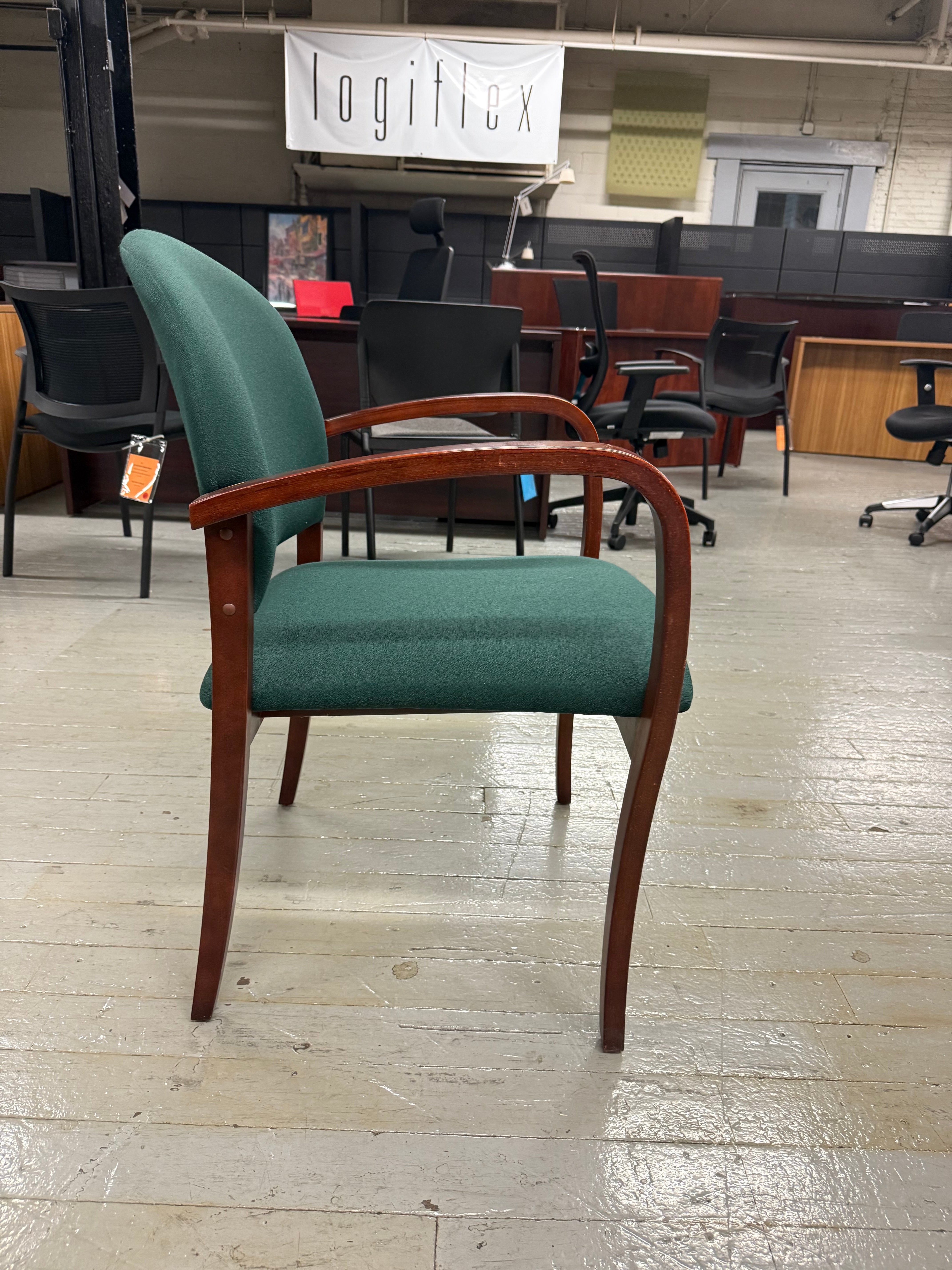 forest green accent chair