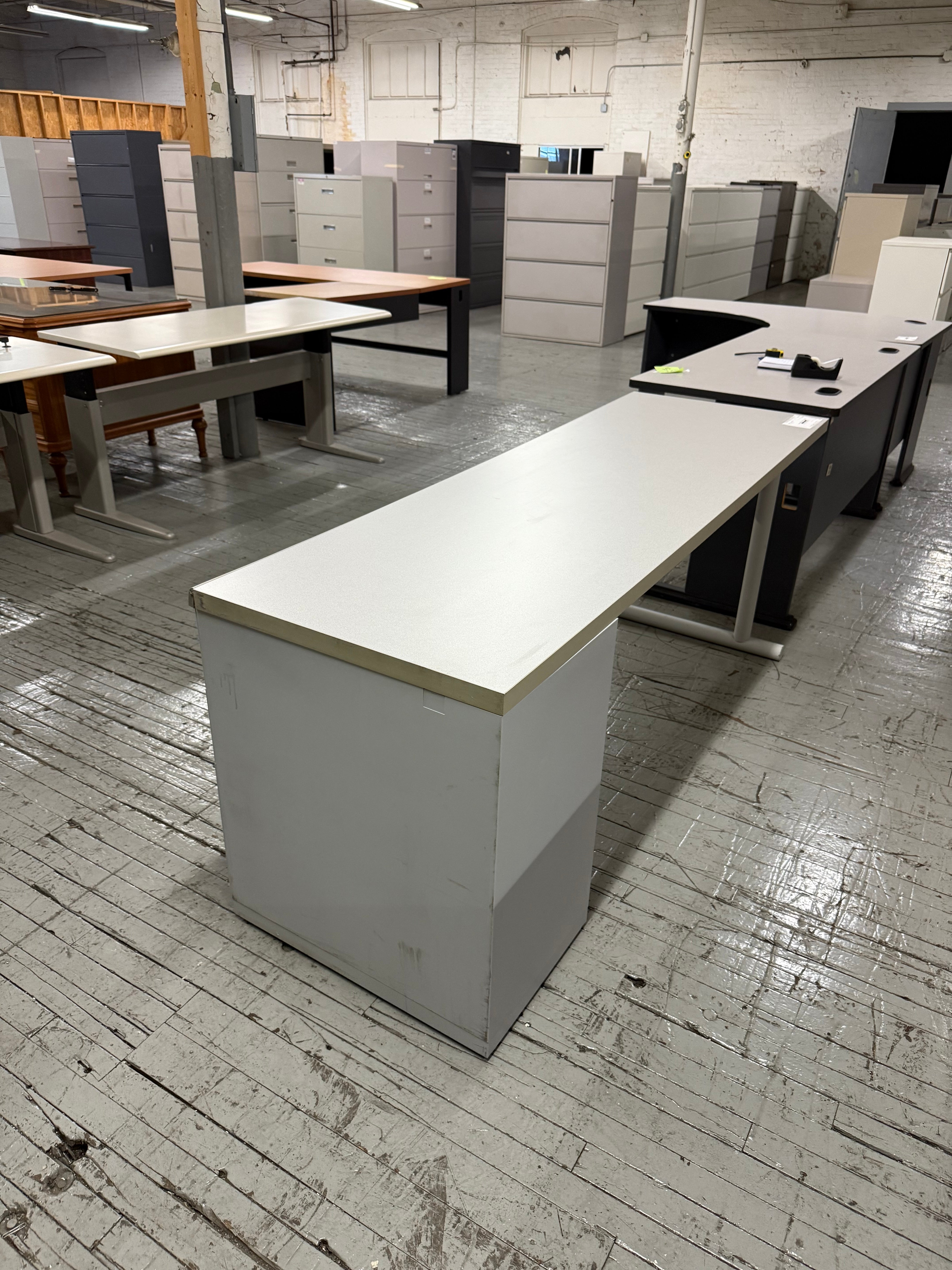 white executive desk