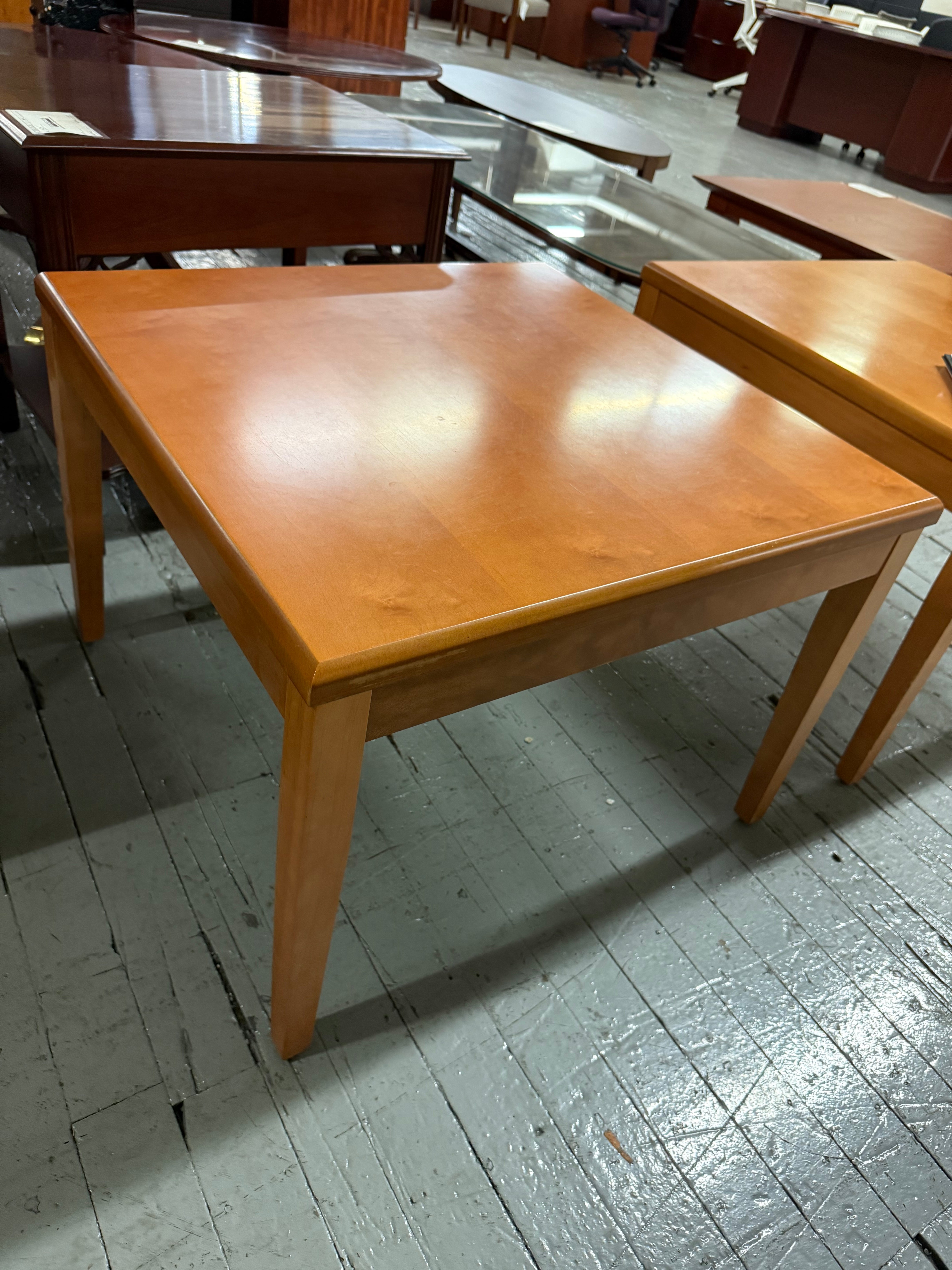 wood square table