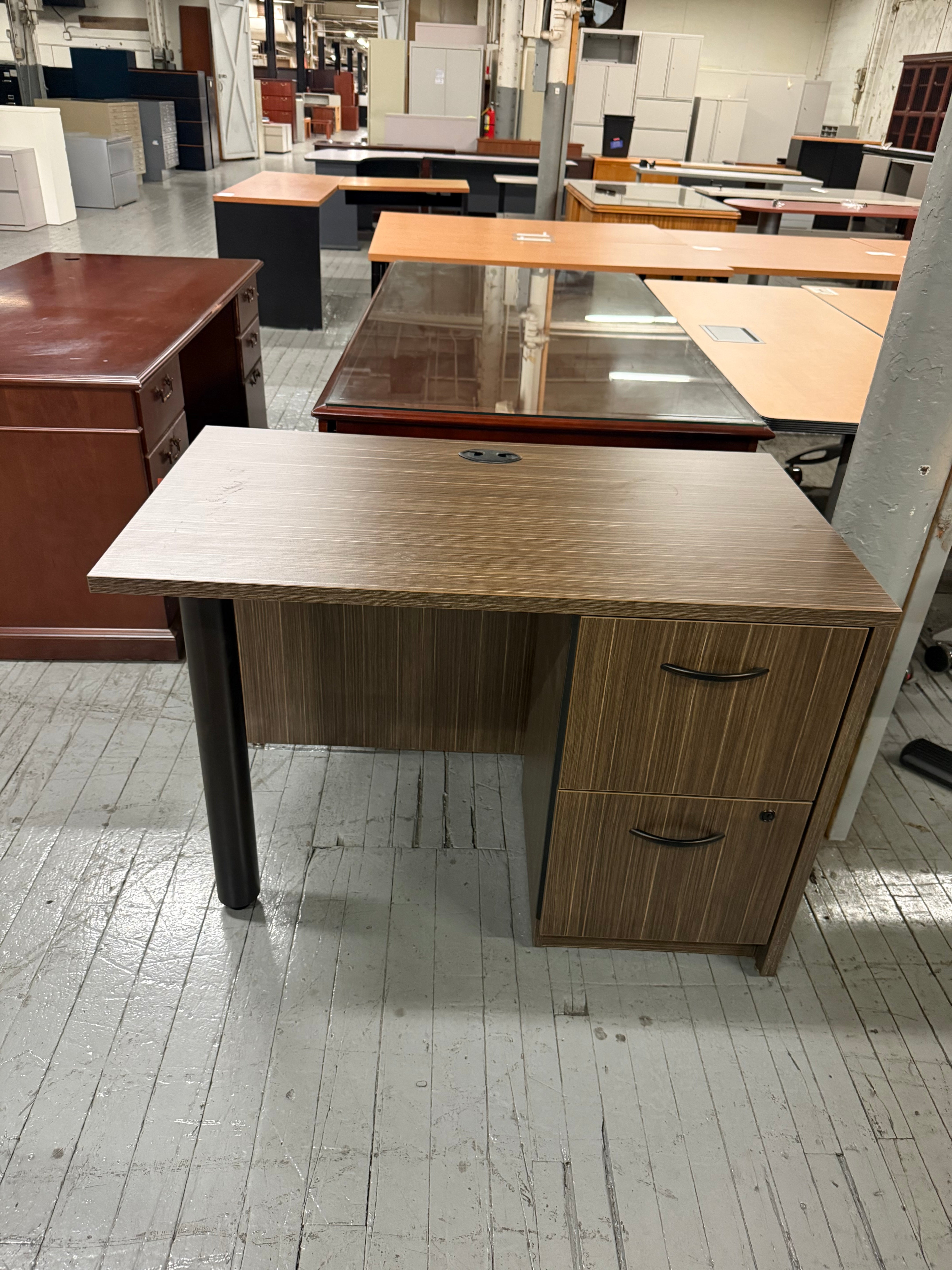 small desk with file drawers