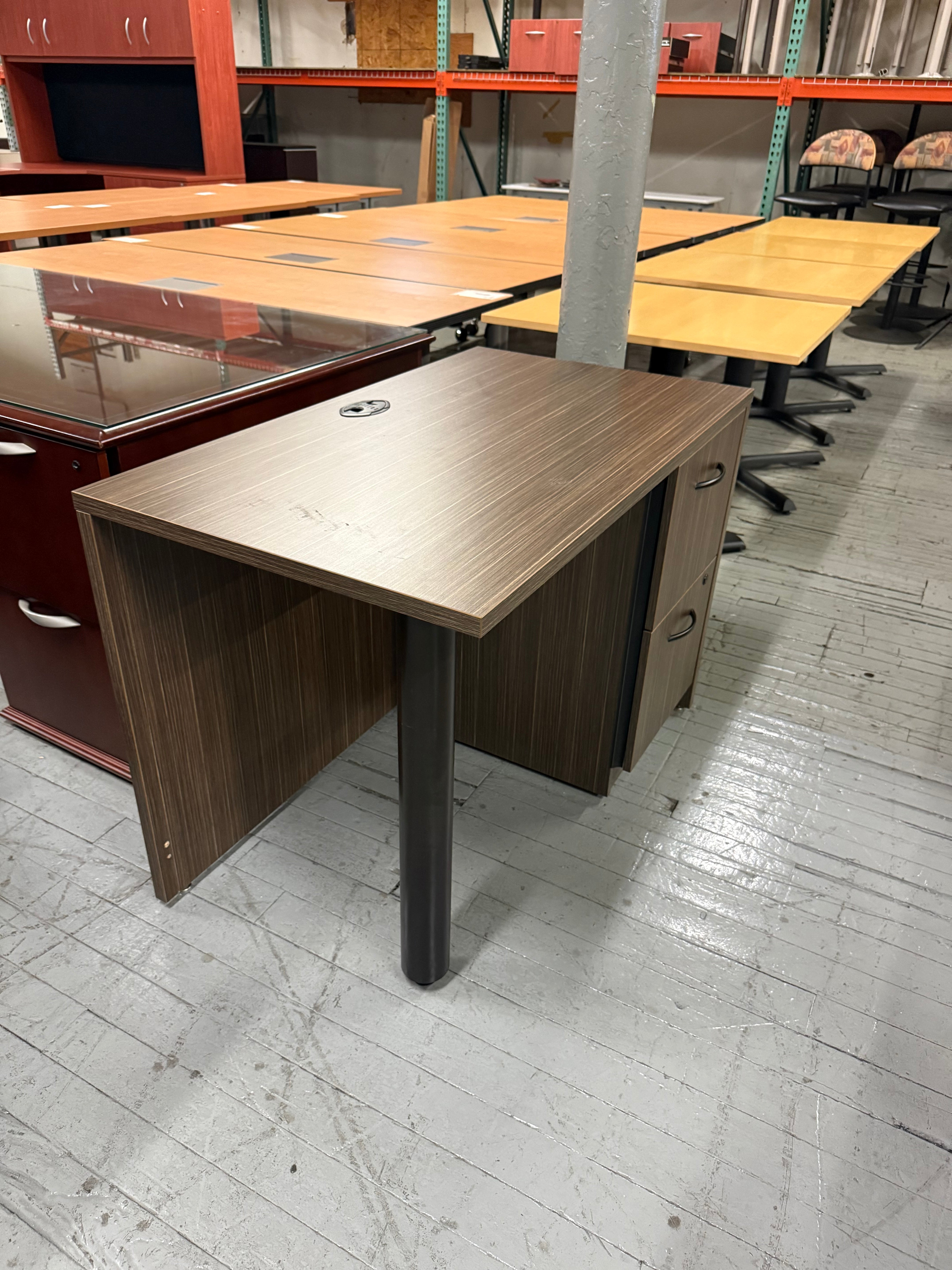 small desk with 2 file drawers